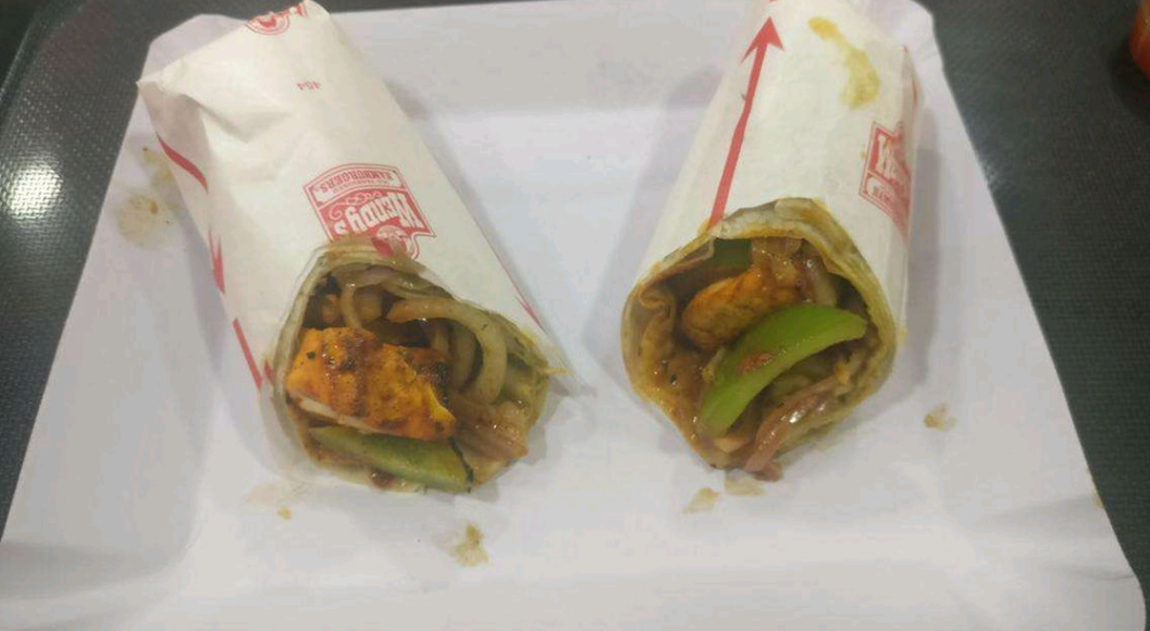 Paneer Schezwan Roll at Chills and Grills